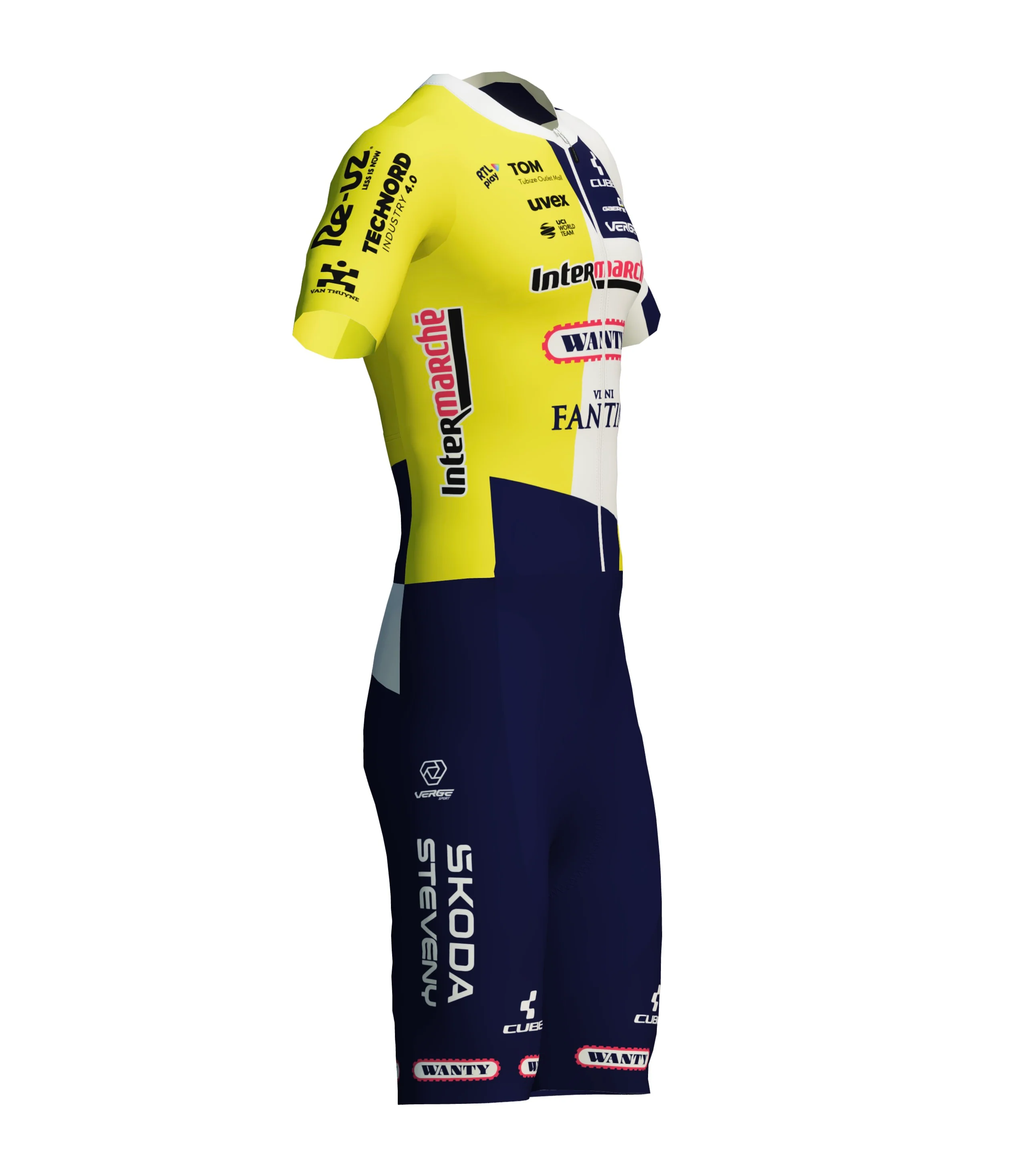 INTERMARCHÉ-WANTY OFFICIAL TOR 3.0 MESH CARRERA SHORT SLEEVE SPEEDSUIT - WOMEN - Image 3